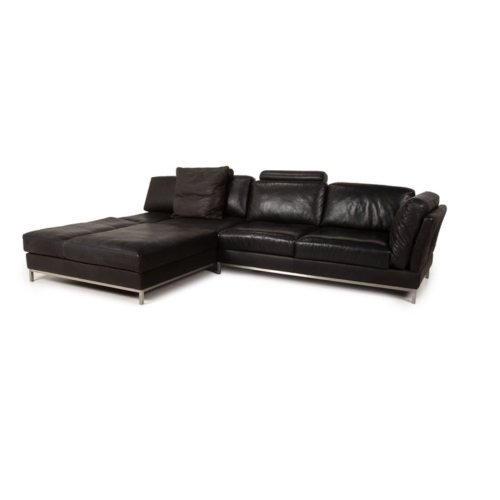 Contur Semino Leder Sofa Schwarz Ecksofa Sofa Couch