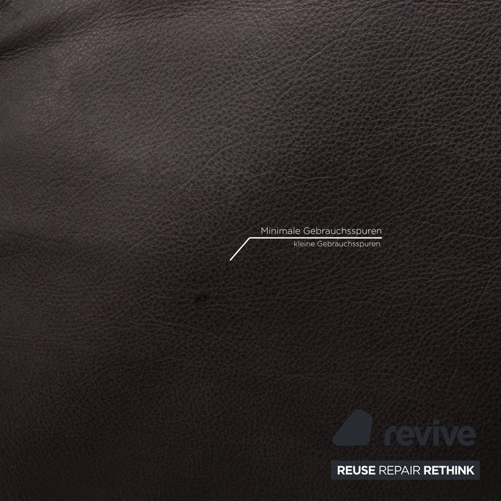 Contur Semino Leder Sofa Schwarz Ecksofa Sofa Couch