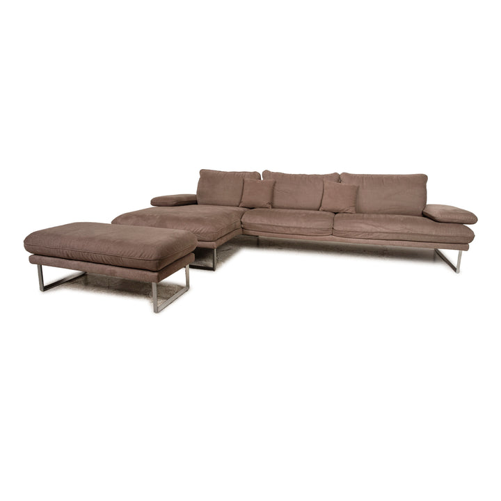Contur Vieste Stoff Ecksofa Grau Recamiere links
