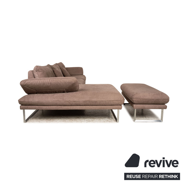 Contur Vieste Stoff Ecksofa Grau Recamiere links