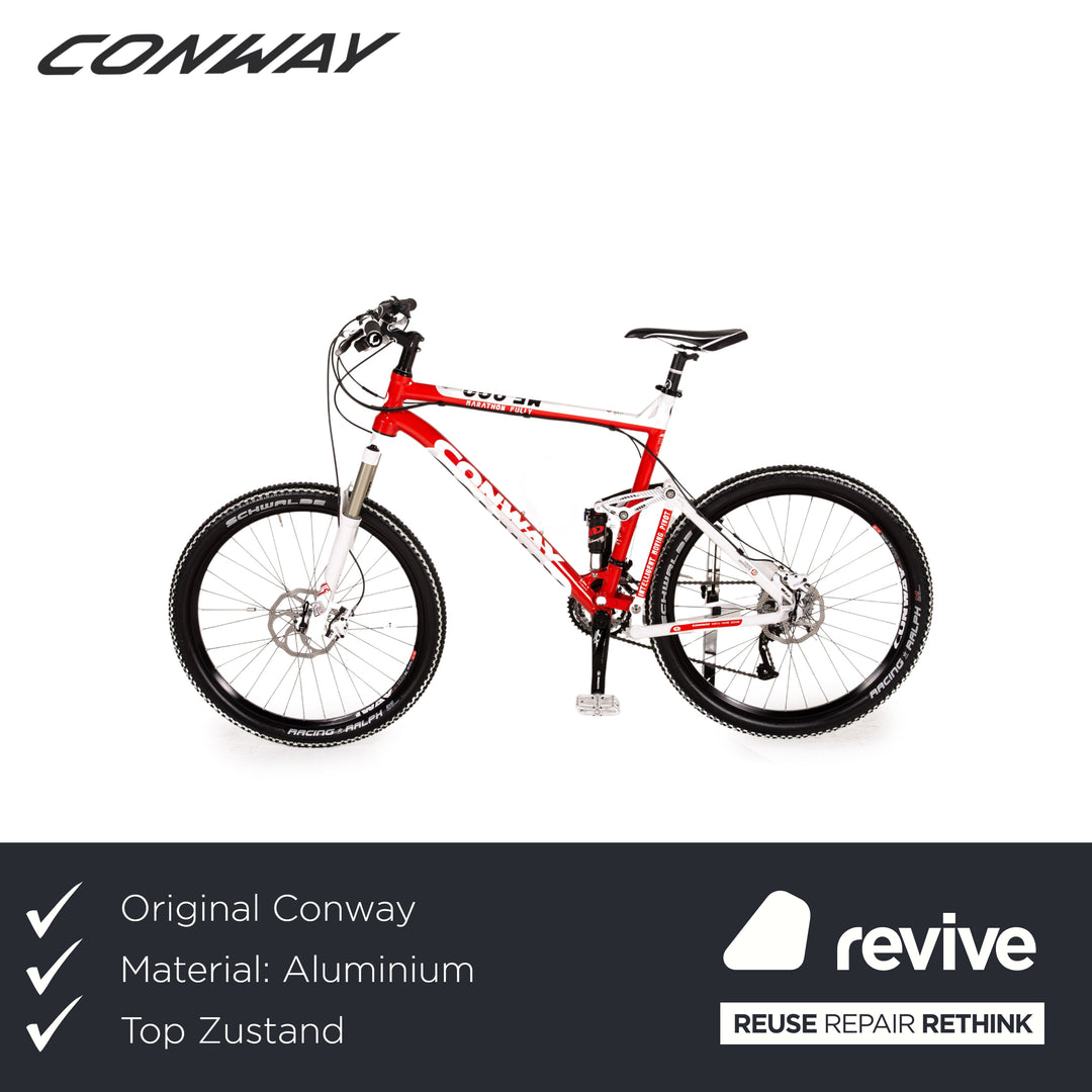 Conway Q MF 800 2020 Mountain Bike White Red Fully RH 56 Bicycle Bike