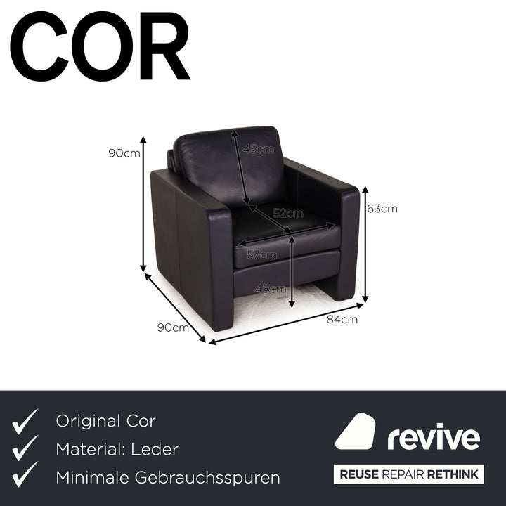 Cor Conseta Leder Sessel Blau
