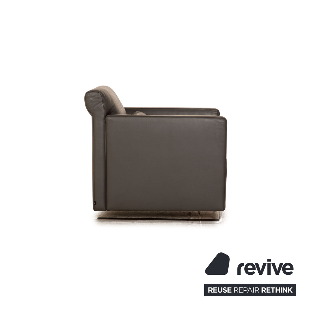 Fauteuil Cor Quant en Cuir Gris
