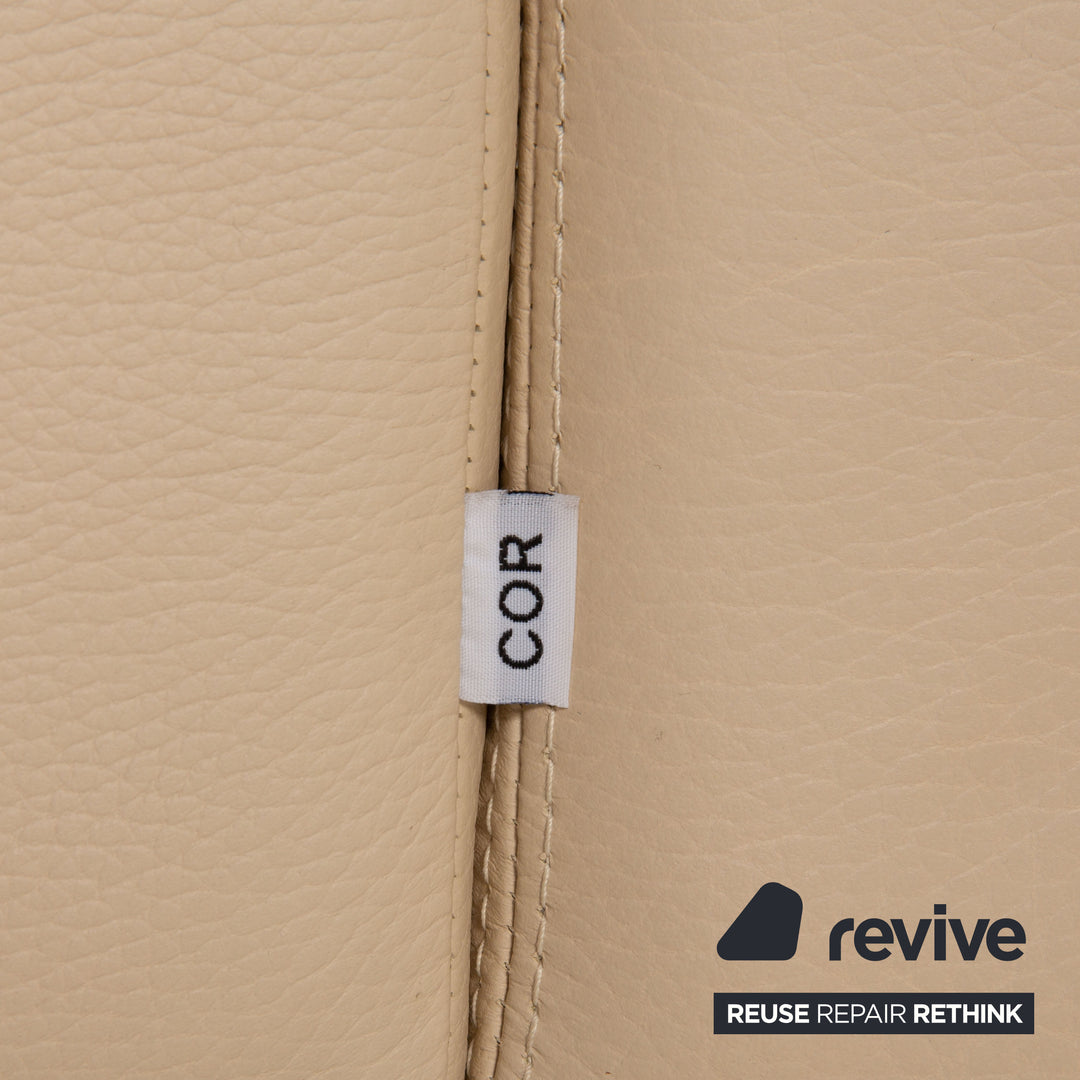 Cor Conseta leather sofa beige two seater couch
