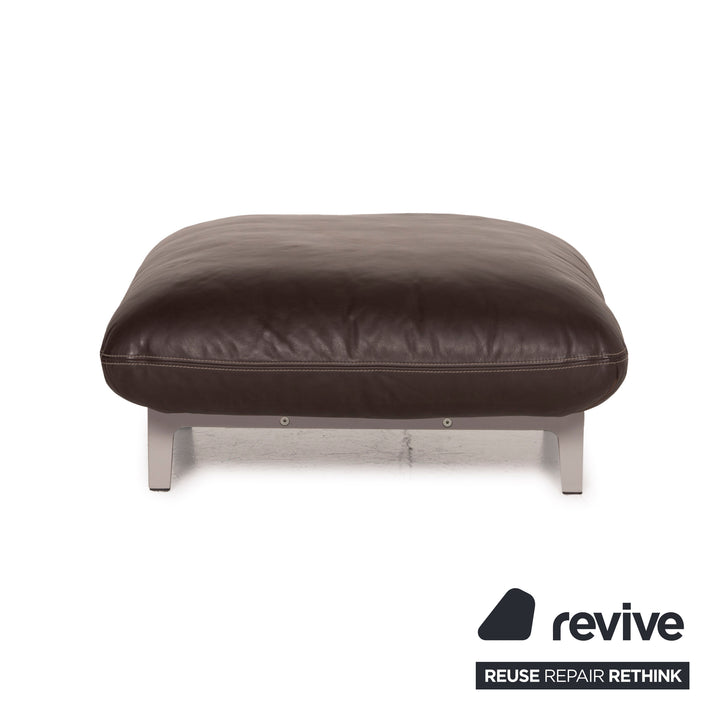 Tabouret en cuir Cor Jalis marron