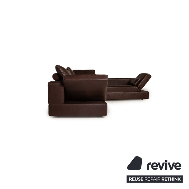 Cor Kaja Leder Sofa Braun Ecksofa Couch Funktion
