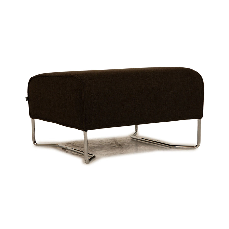 Cor Kelp Fabric Pouf Brown Grey