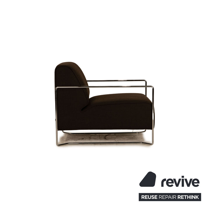 Cor Kelp Fabric Armchair Gray Brown