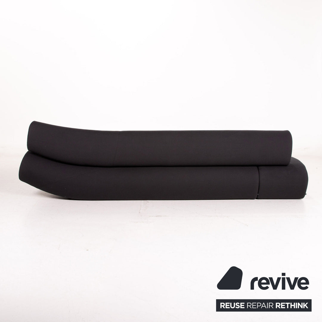 Canapé d'angle en tissu Cor Lava noir gris canapé modulable #14977