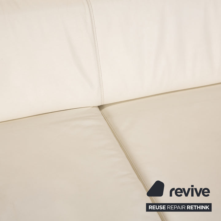 Cor Leder Sofa Creme Viersitzer Couch