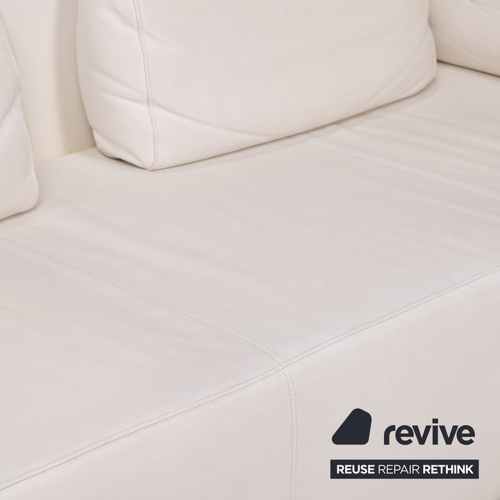 Cor Nuba Leder Ecksofa Creme Sofa Couch