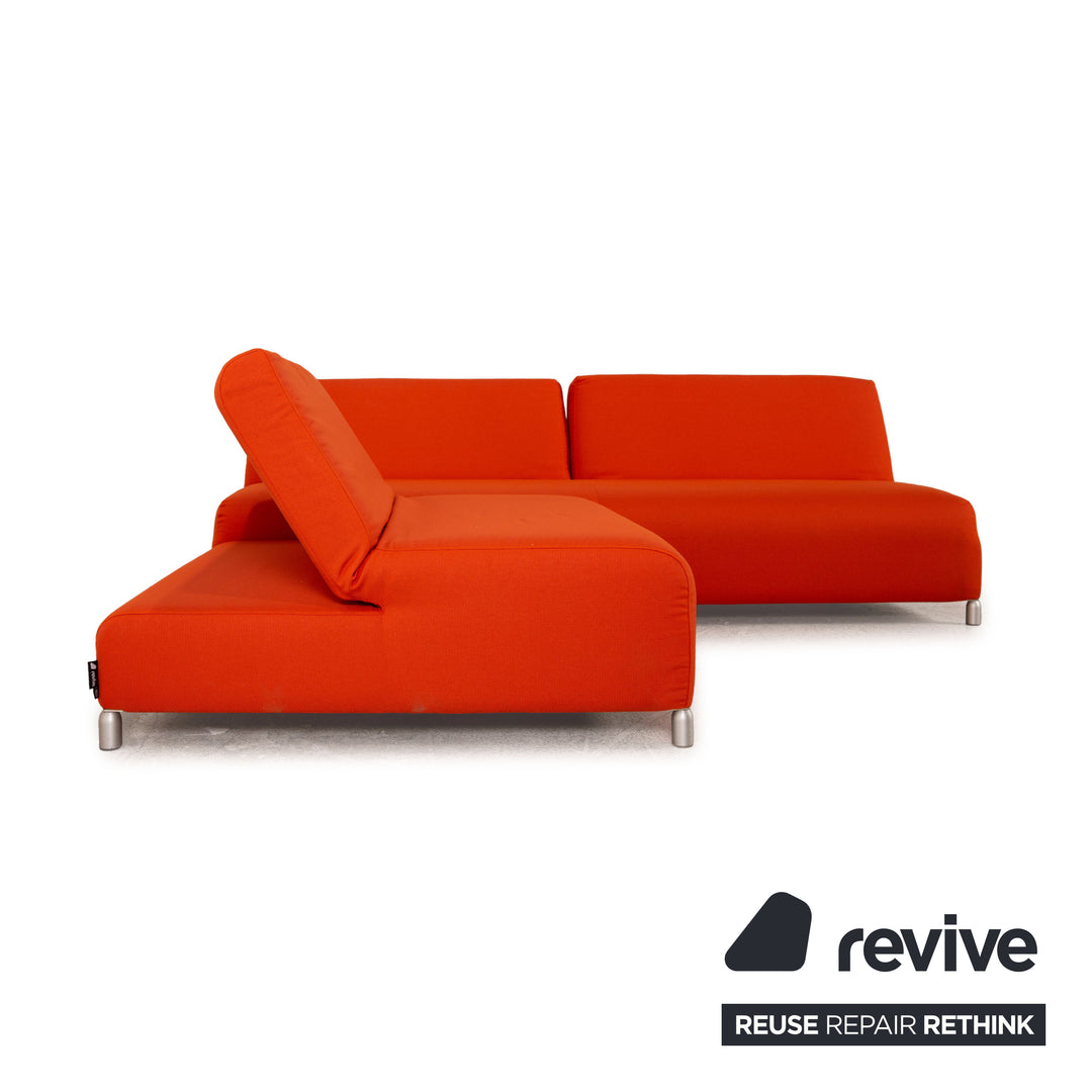 Cor Scroll Stoff Sofa Orange Ecksofa Couch Funktion Neubezug