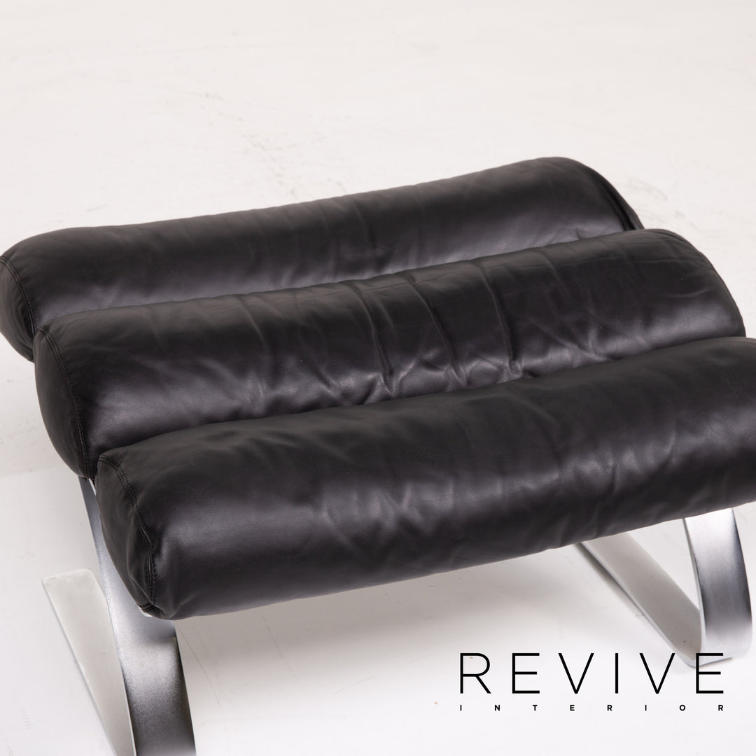 Cor Sinus Leder Hocker Schwarz #14086