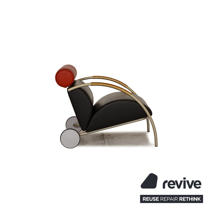 Fauteuil en cuir Cor Cycle noir