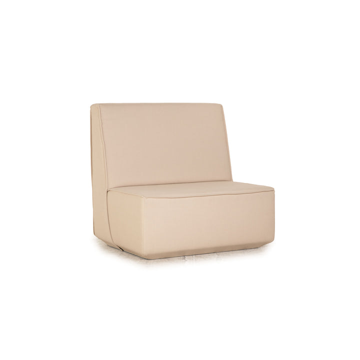 Fauteuil Cubit en tissu crème modulable