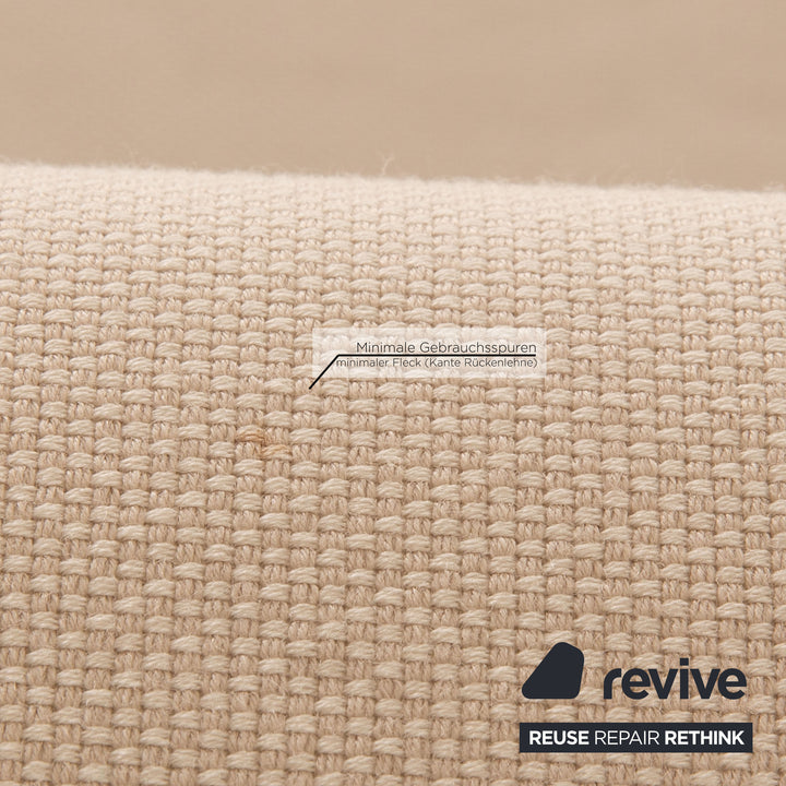 Fauteuil Cubit en tissu crème modulable