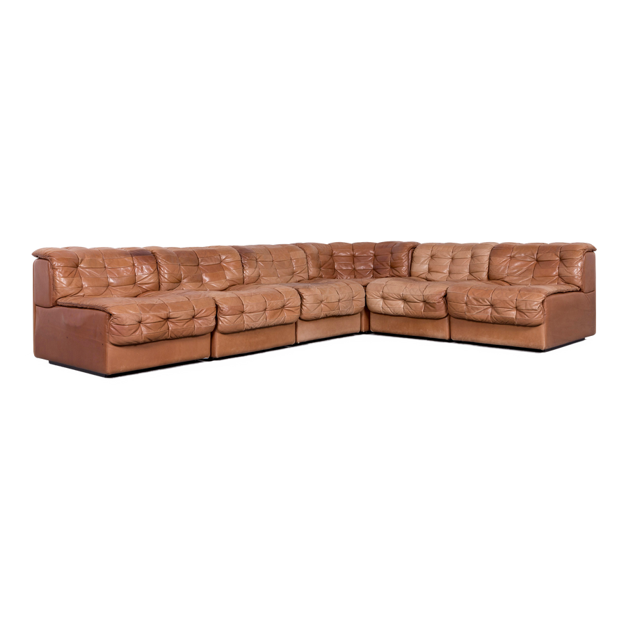 de Sede DS 11 Designer Leder Sofa Braun Echtleder Ecksofa Couch #6871