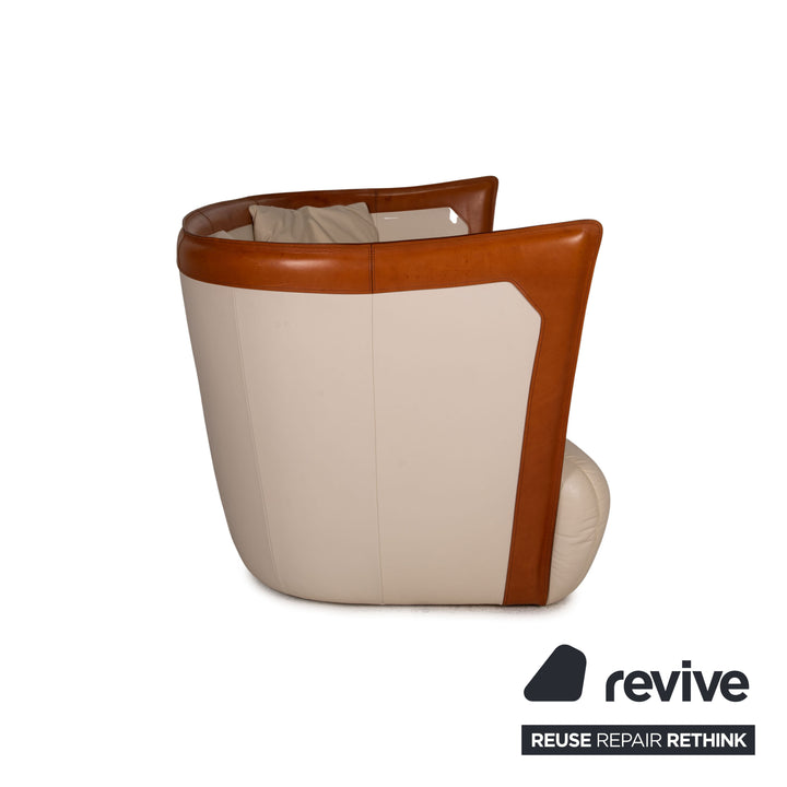 de Sede DS 146 ensemble canapé en cuir crème 2xtrois places 1xfauteuil