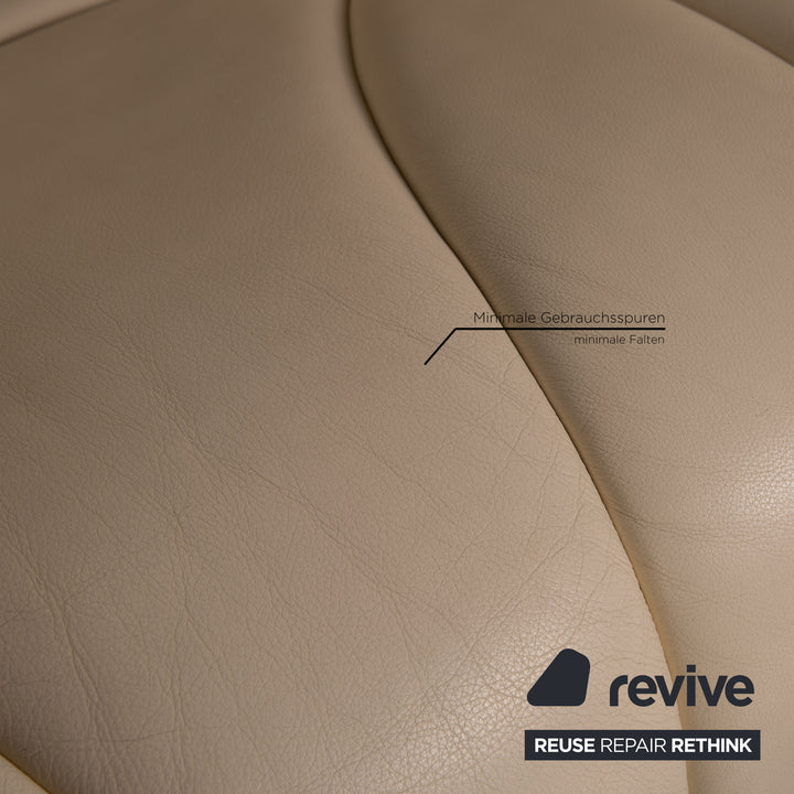 de Sede DS 146 ensemble canapé en cuir crème 2xtrois places 1xfauteuil