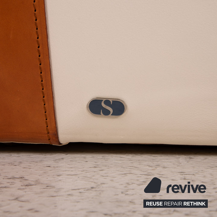 de Sede DS 146 ensemble canapé en cuir crème 2xtrois places 1xfauteuil