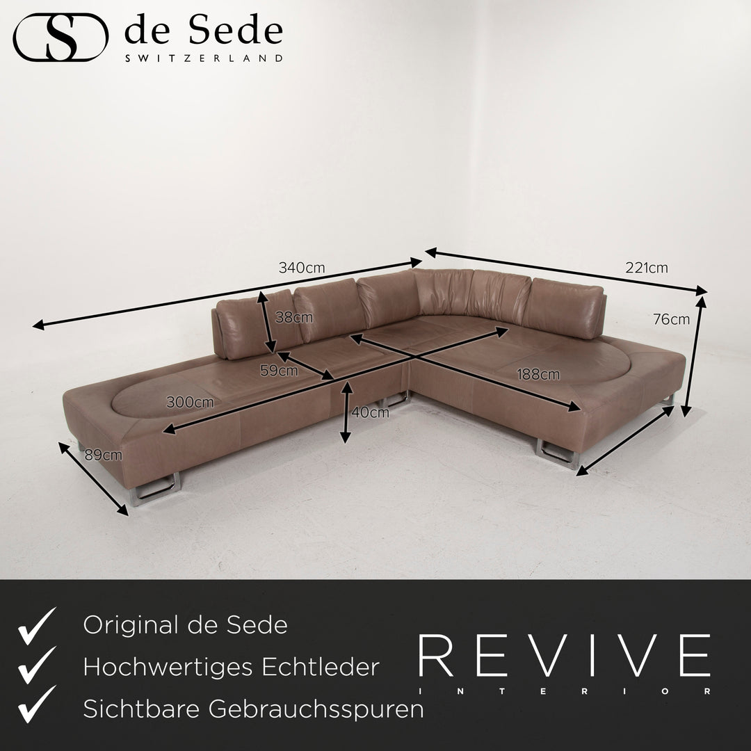 de Sede ds 165 leather sofa brown corner sofa feature #15113