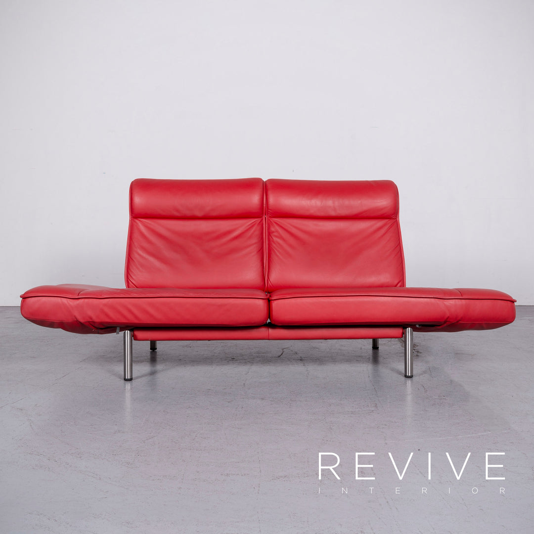 De Sede DS 450 Canapé en cuir design rouge en cuir véritable trois places Fonction #6880