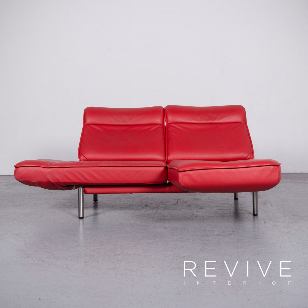 De Sede DS 450 Canapé en cuir design rouge en cuir véritable trois places Fonction #6880