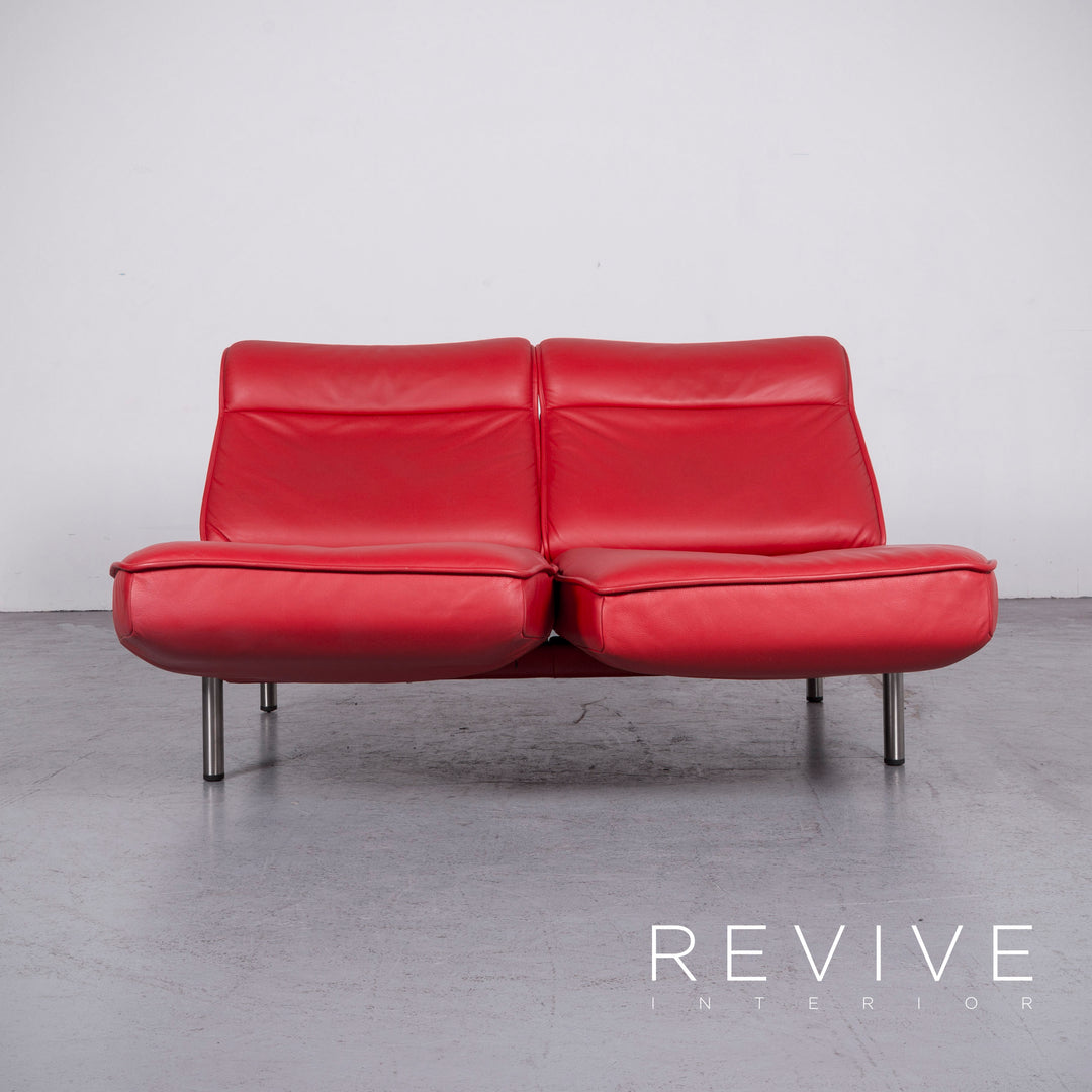De Sede DS 450 Canapé en cuir design rouge en cuir véritable trois places Fonction #6880