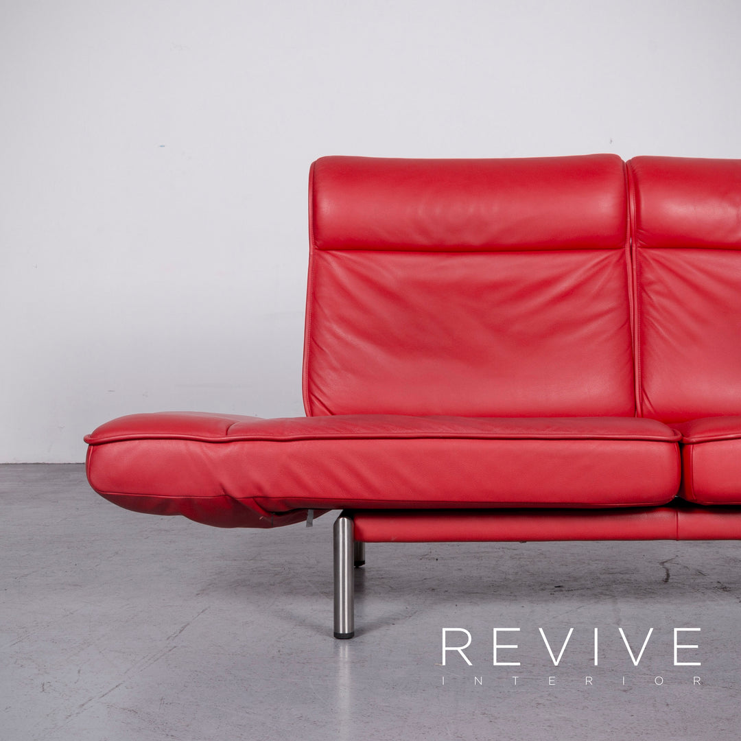 De Sede DS 450 Canapé en cuir design rouge en cuir véritable trois places Fonction #6880