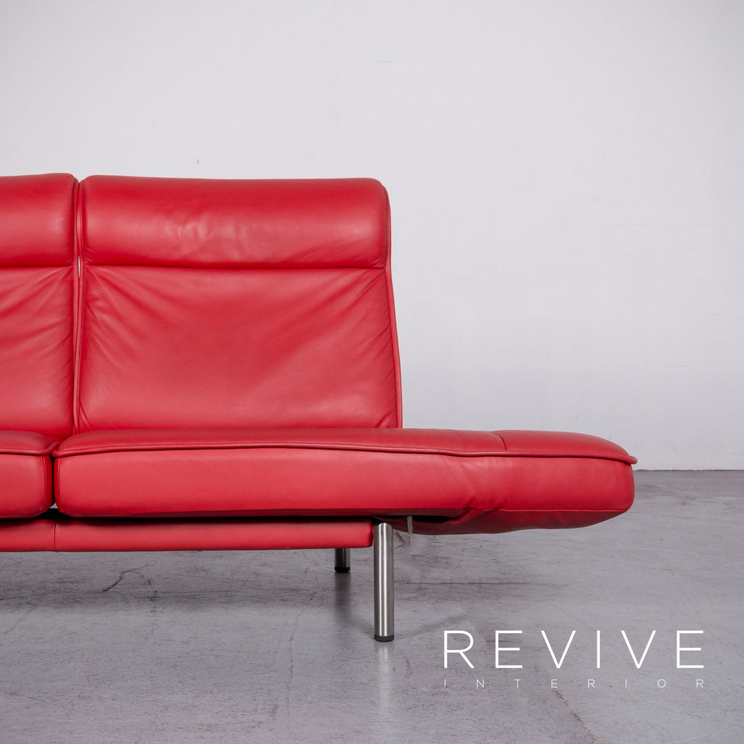 De Sede DS 450 Canapé en cuir design rouge en cuir véritable trois places Fonction #6880