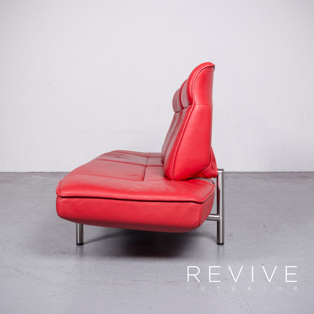 De Sede DS 450 Canapé en cuir design rouge en cuir véritable trois places Fonction #6880