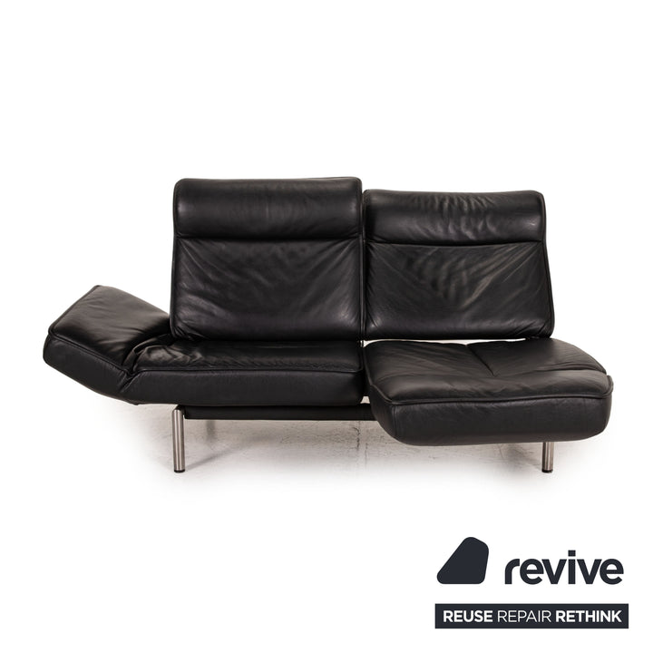 de Sede DS 450 Leder Sofa Schwarz Zweisitzer Funktion Relaxfunktion