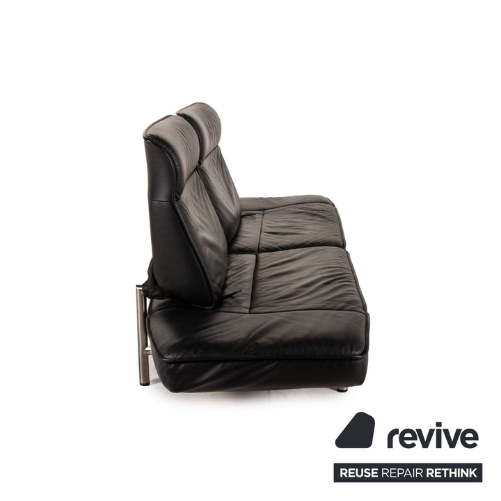de Sede DS 450 Leder Sofa Schwarz Zweisitzer Funktion Relaxfunktion