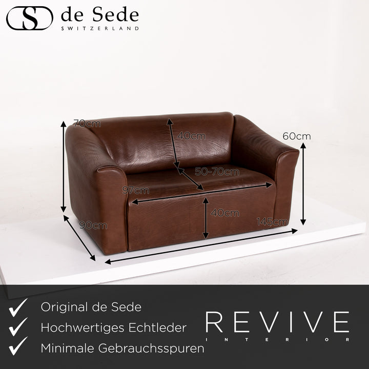 de Sede DS 47 leather sofa set brown 2x two-seater #14273