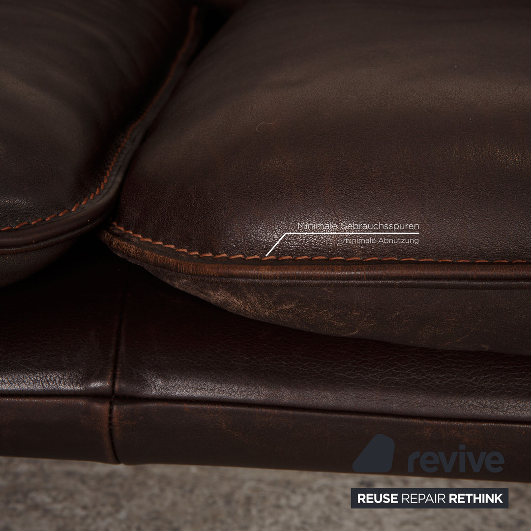 de Sede DS 61 leather three-seater brown sofa couch