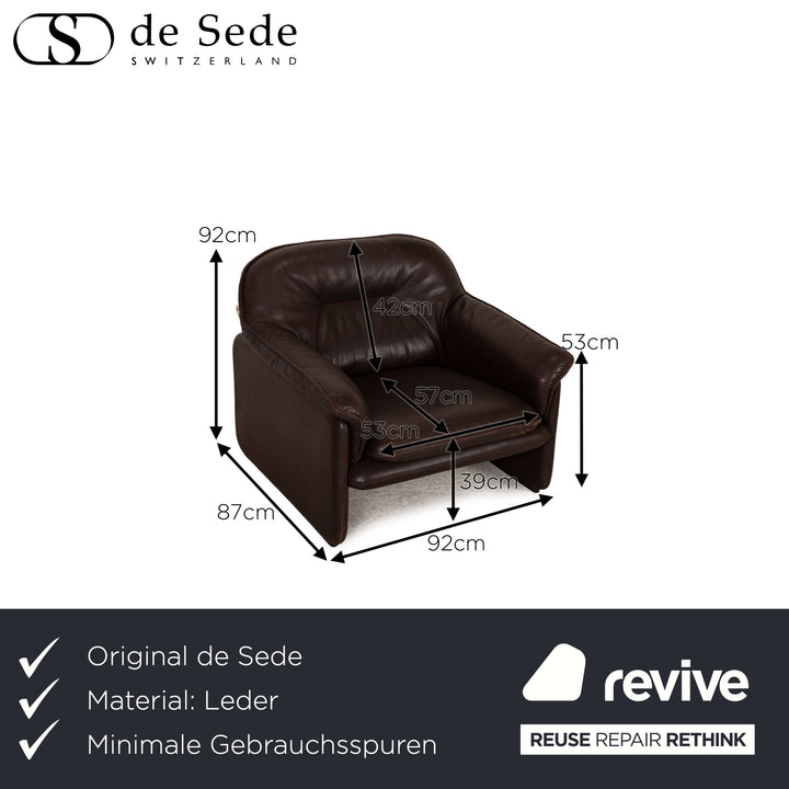 de Sede DS 61 leather armchair brown