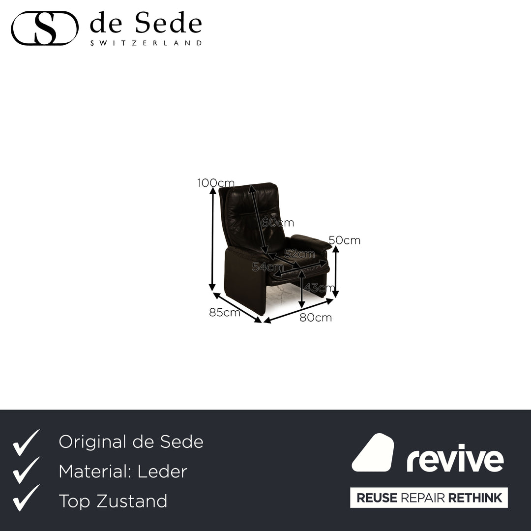 de Sede DS 61 Leather Armchair Black