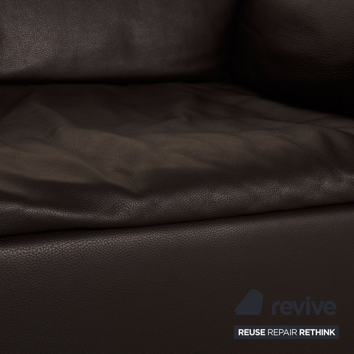 de Sede DS 7 Leder Sofa Dunkelbraun Dreisitzer Couch