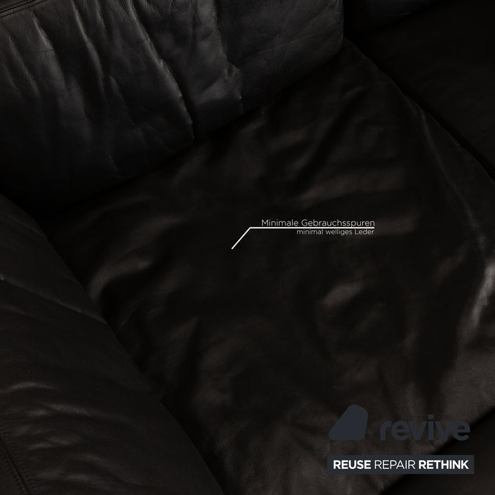 de Sede DS 76 Leder Sofa Schwarz Ecksofa Couch