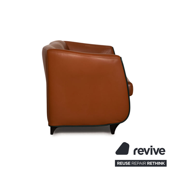 de Sede leather sofa brown two-seater couch