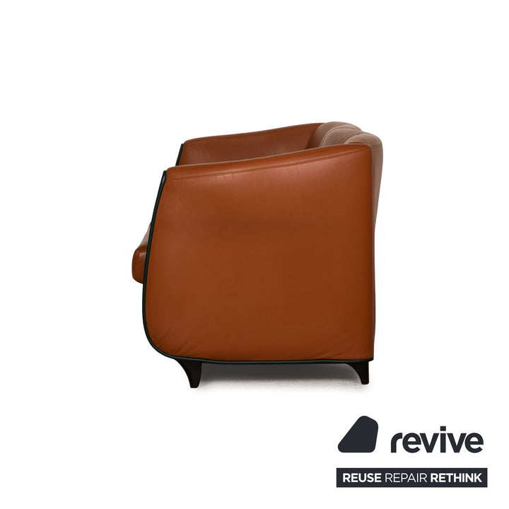 de Sede leather sofa brown two-seater couch