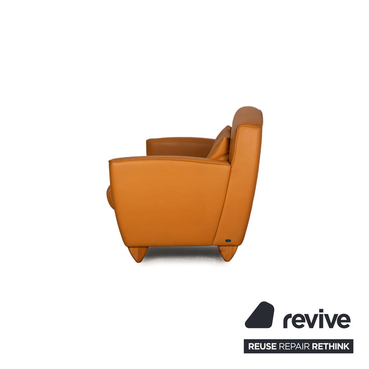 de Sede Leather Sofa Orange two seater couch