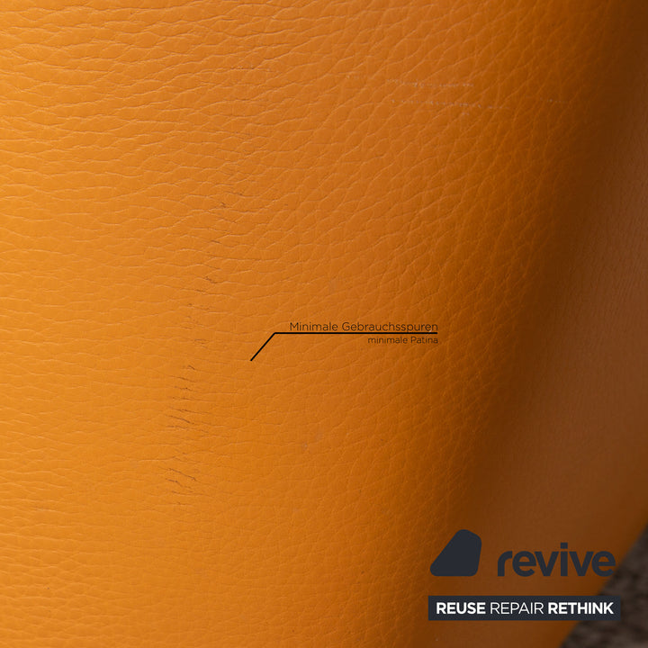 de Sede Leather Sofa Orange two seater couch
