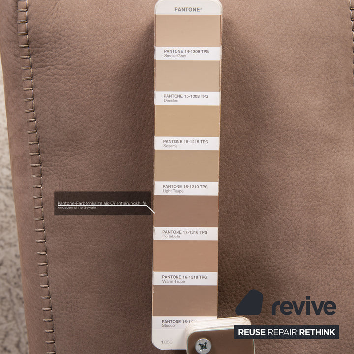 Divani Rigoletto Leder Sofa Beige Dreisitzer Couch