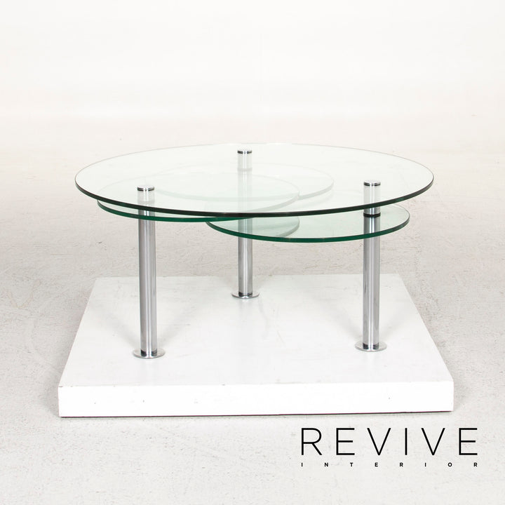 Draenert Intermezzo Glas Couchtisch Silber Variabel Funktion Tisch #12506