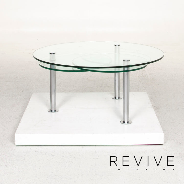 Draenert Intermezzo Glas Couchtisch Silber Variabel Funktion Tisch #12506