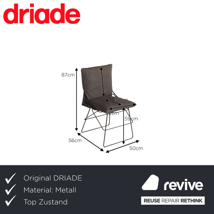 DRIADE SOF SOF Metall Stuhl Grau