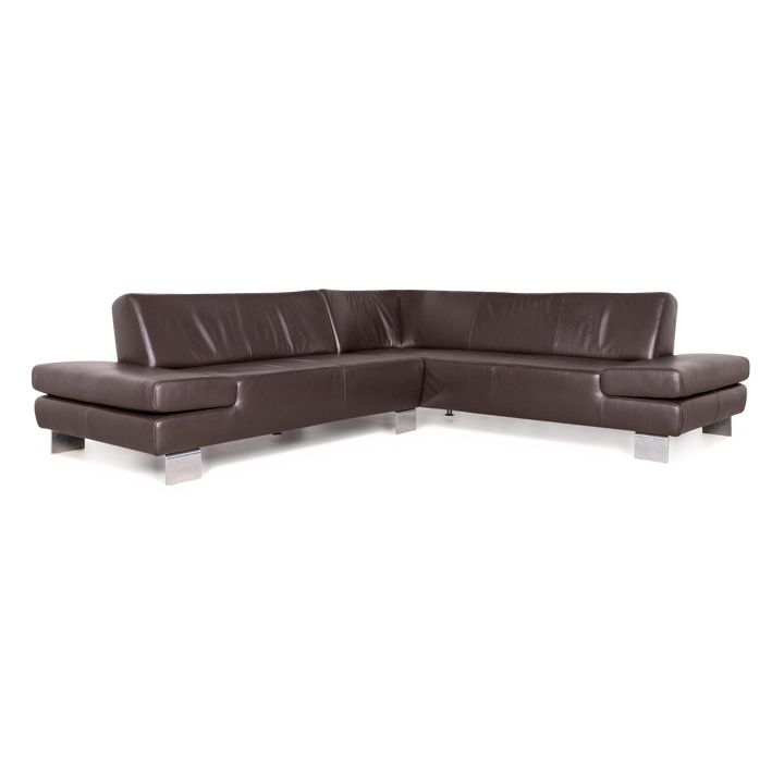 Willi Schillig Taboo Designer Leder Ecksofa Braun Echtleder Couch #7629