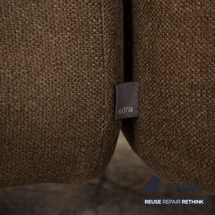 edra rock fabric corner sofa beige sofa couch recamier right