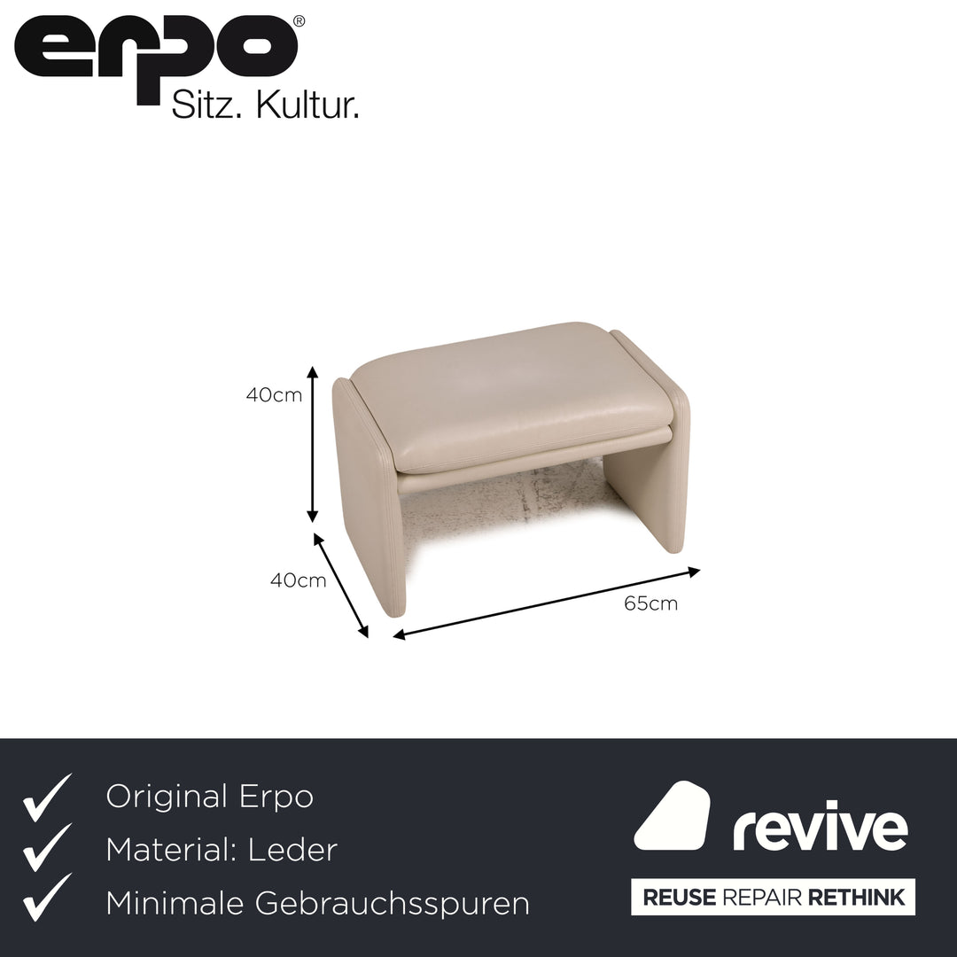 Erpo Chalet Tabouret en Cuir Crème